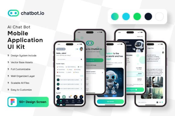Ai Chat Bot Application Mobile UI KIT