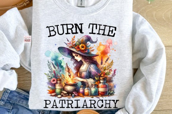 Burn the Patriarchy PNG Witch: A Versatile Digital Design for Creative Expression