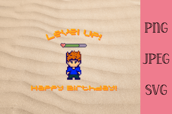 Level Up Happy Birthday Design 4: A Nostalgic Celebration for the Modern Creator