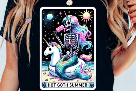 Mermaid Tarot PNG Hot Goth Summer: A Versatile Digital Design for Creative Expression