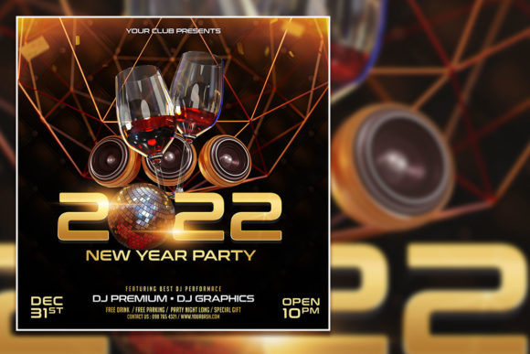 Modern New Year Party Social Media Post