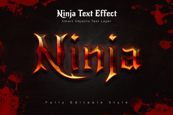 Ninja Psd Text Style Effect Mockup