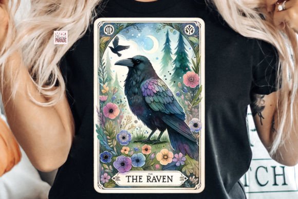 The Raven Tarot Card PNG Crow: A Versatile Digital Design for Creative Expression